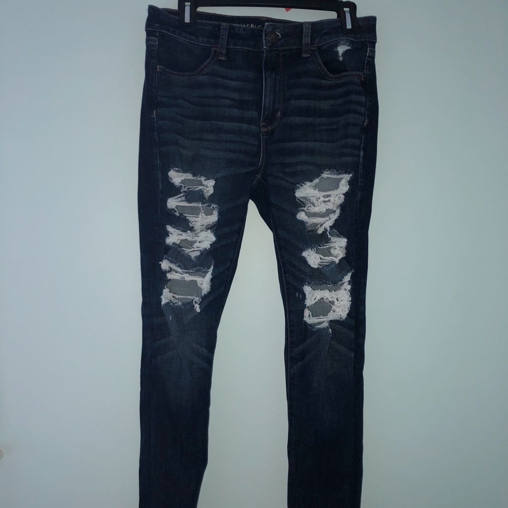 American Eagle Dark-Wash Hi-Rise Jegging
